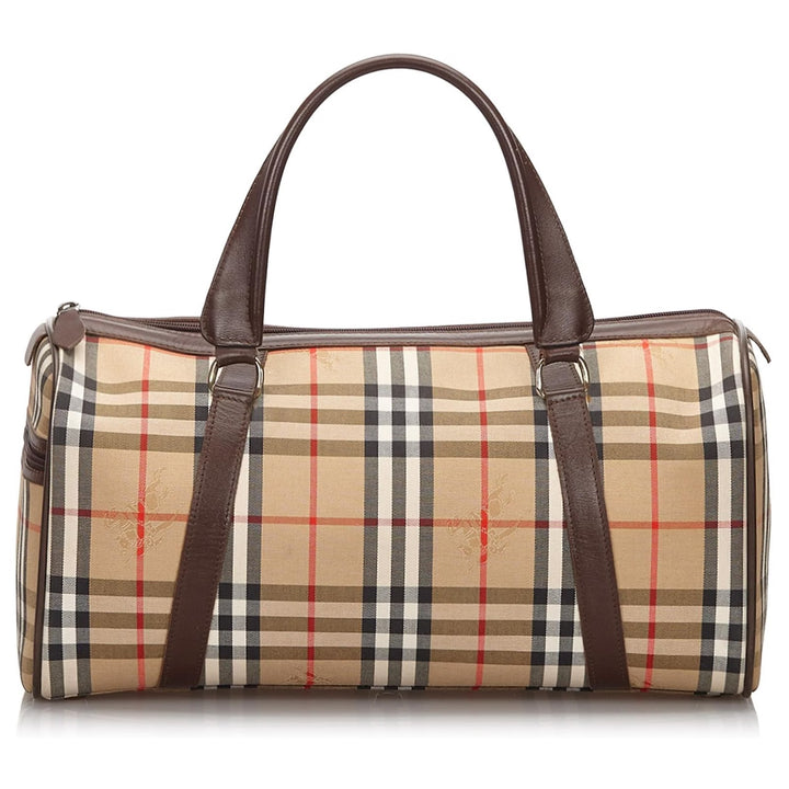 BURBERRY HAYMARKET CHECK EKD BOSTON BAG