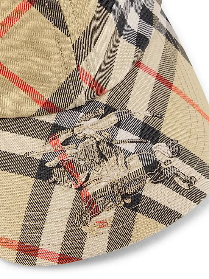 BURBERRY EKD CHECK BASEBALL HAT