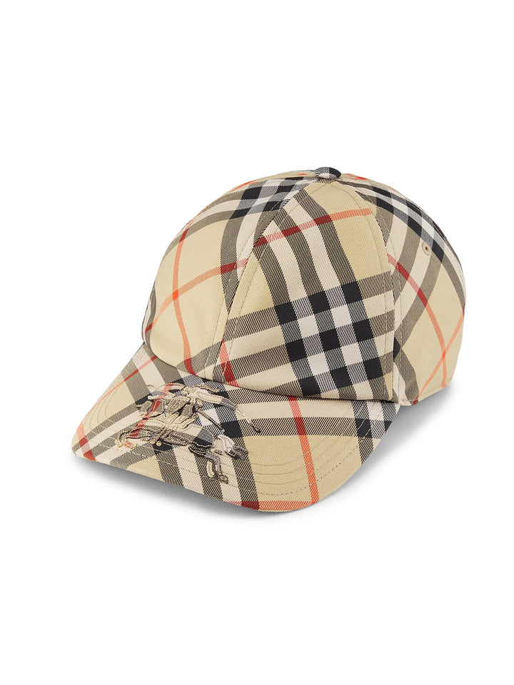 BURBERRY EKD CHECK BASEBALL HAT
