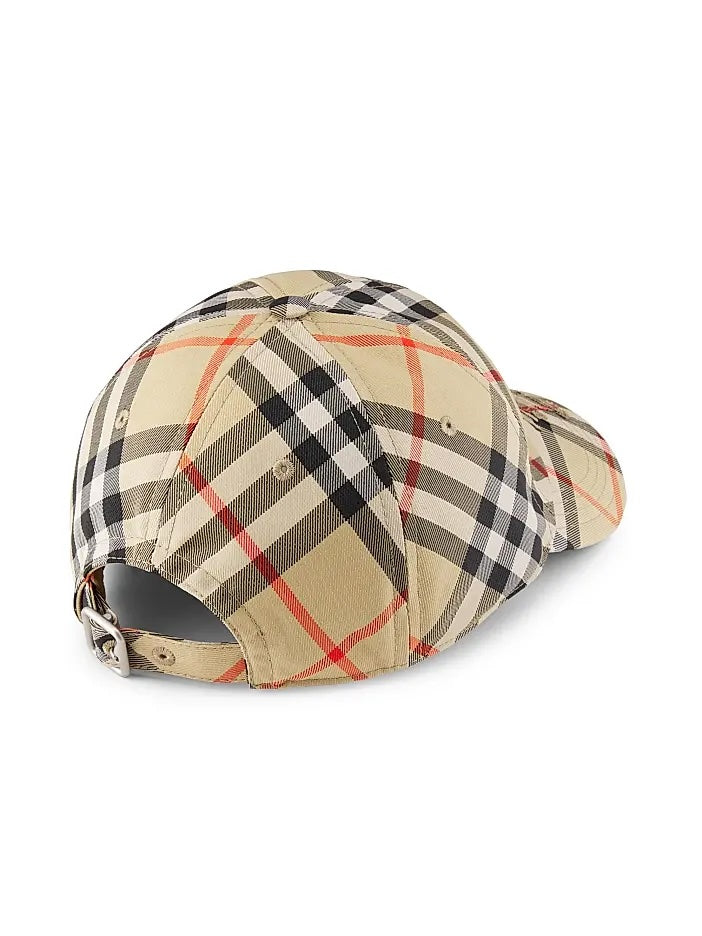 BURBERRY EKD CHECK BASEBALL HAT