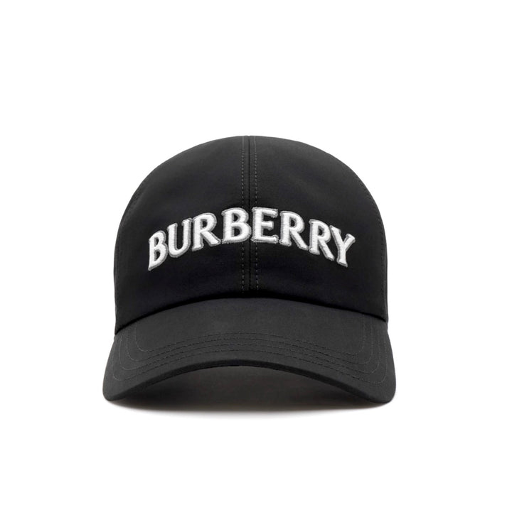 BURBERRY EMBROIDERED LOGO GABARDINE BASEBALL CAP