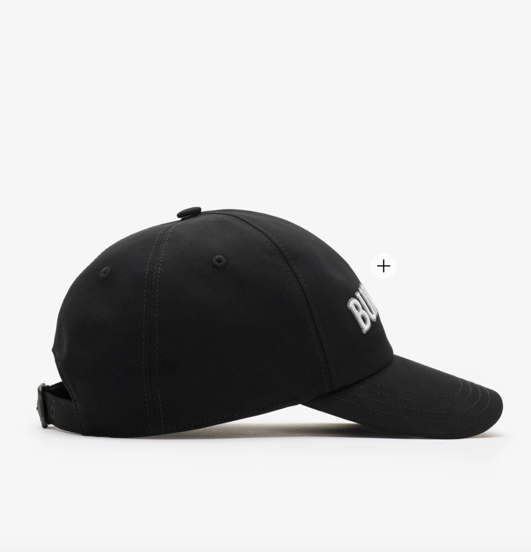 BURBERRY EMBROIDERED LOGO GABARDINE BASEBALL CAP