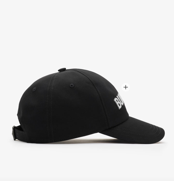 BURBERRY EMBROIDERED LOGO GABARDINE BASEBALL CAP