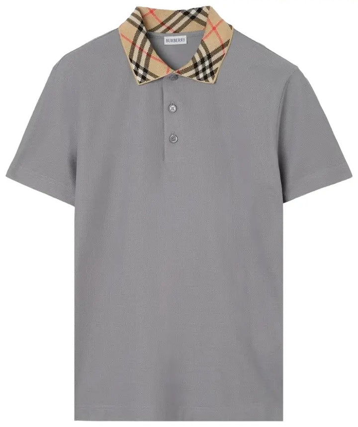 BURBERRY EVAN CHECK-COLLAR MEN&