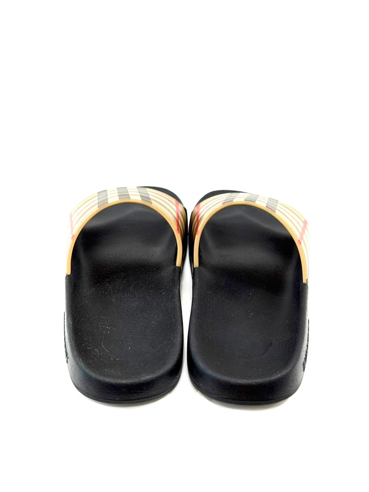 BURBERRY KIDS FURLEY VINTAGE CHECK SLIDES