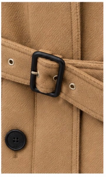 BURBERRY GIBBSMOORE WOOL &amp; CASHMERE BLEND TRENCH COAT
