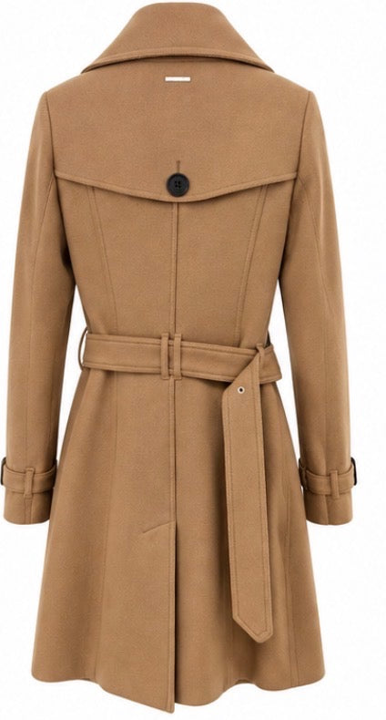 BURBERRY GIBBSMOORE WOOL &amp; CASHMERE BLEND TRENCH COAT