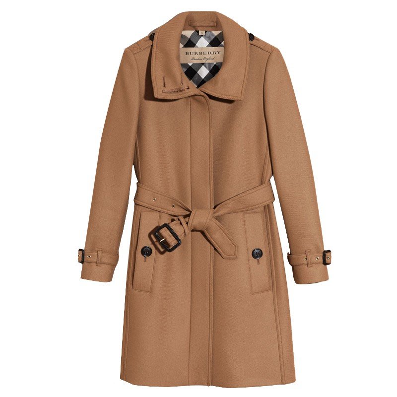 BURBERRY GIBBSMOORE WOOL &amp; CASHMERE BLEND TRENCH COAT
