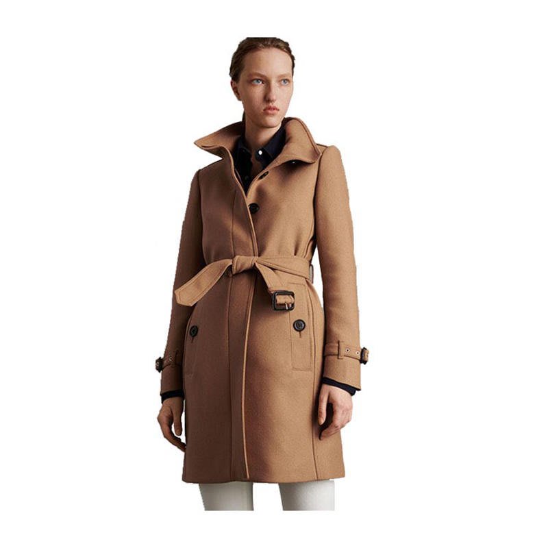 BURBERRY GIBBSMOORE WOOL &amp; CASHMERE BLEND TRENCH COAT