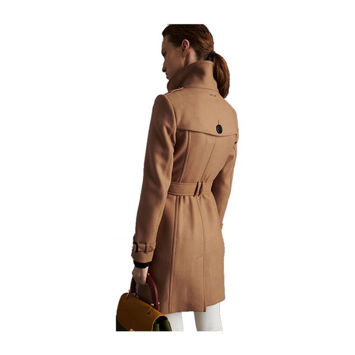 BURBERRY GIBBSMOORE WOOL &amp; CASHMERE BLEND TRENCH COAT