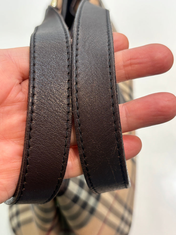 BURBERRY HAYMARKET CHECK EDEN SHOULDER BAG