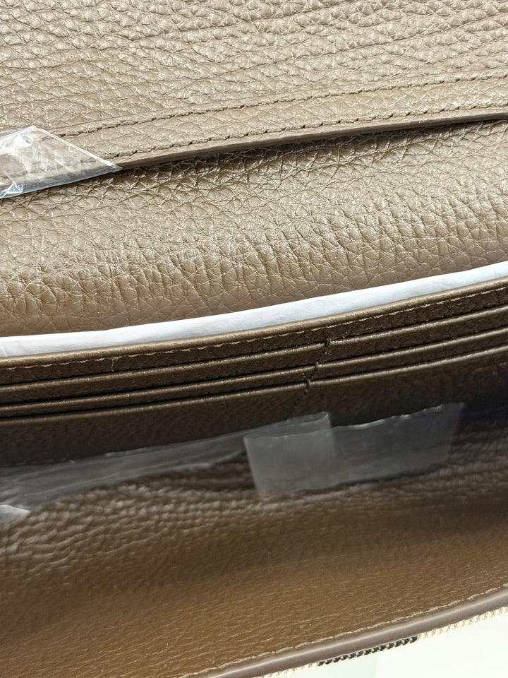 BURBERRY HOLLY HOUSE CHECK &amp; CALFSKIN LEATHER WALLET ON A STRAP