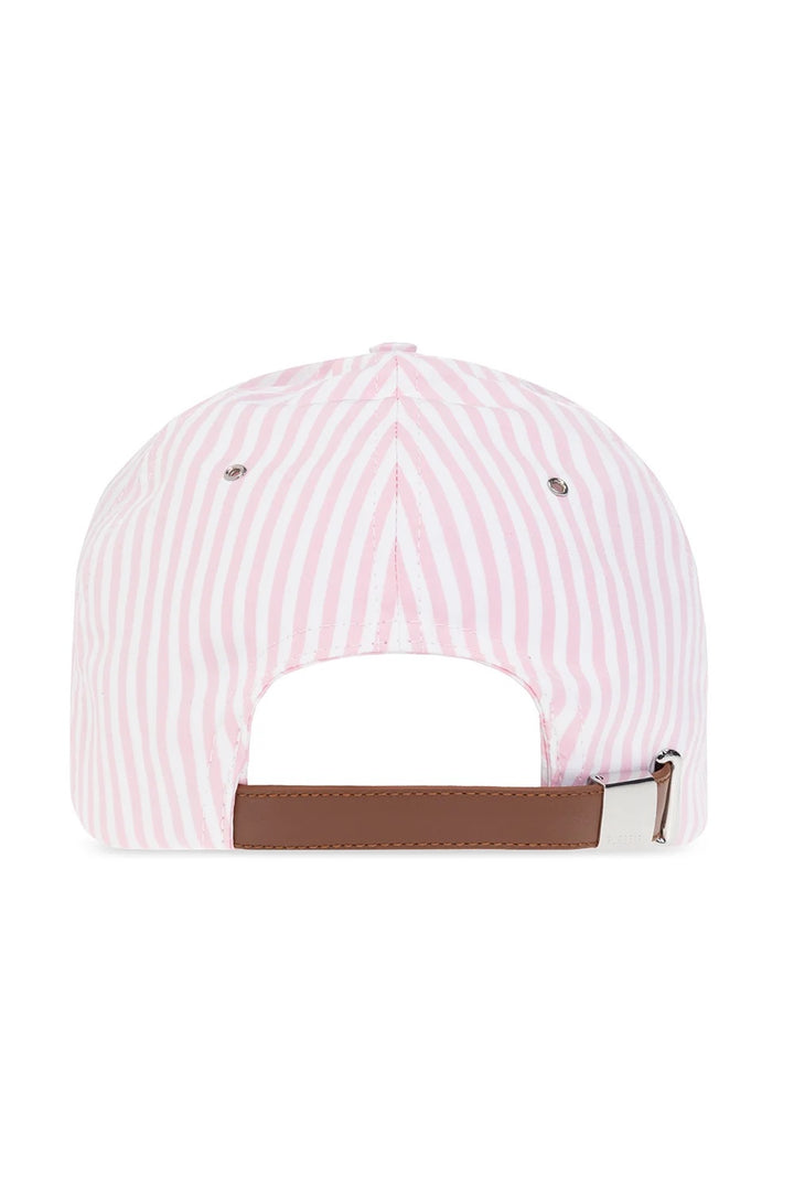 BURBERRY HORSEFERRY LOGO EMBROIDERED STRIPED BASEBALL CAP
