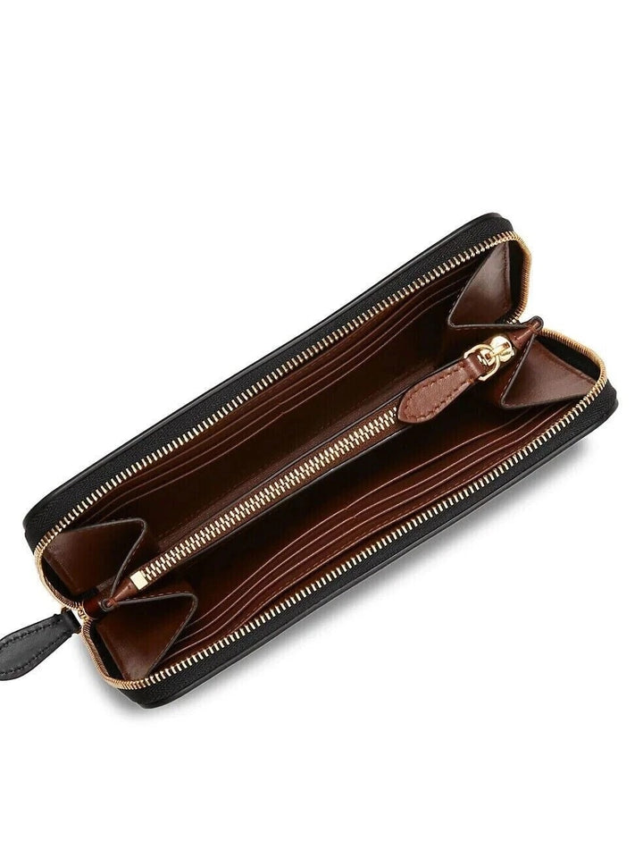 BURBERRY ELLERBY ICON STRIPE ZIP AROUND WALLET