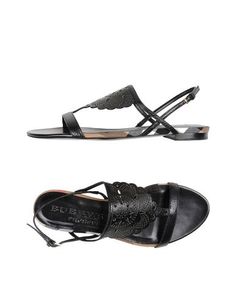 BURBERRY PRORSUM BLACK LEATHER SANDALS