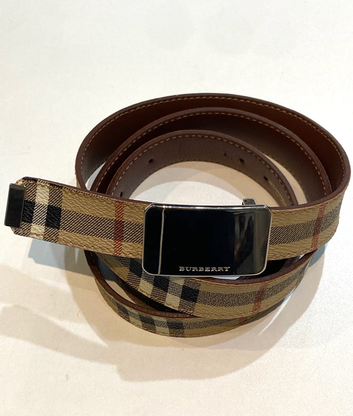 BURBERRY NOVA CHECK REVERSIBLE BELT