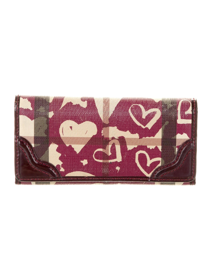 BURBERRY LIMITED EDITION PAINTED HEART NOVA CHECK CONTINENTAL WALLET