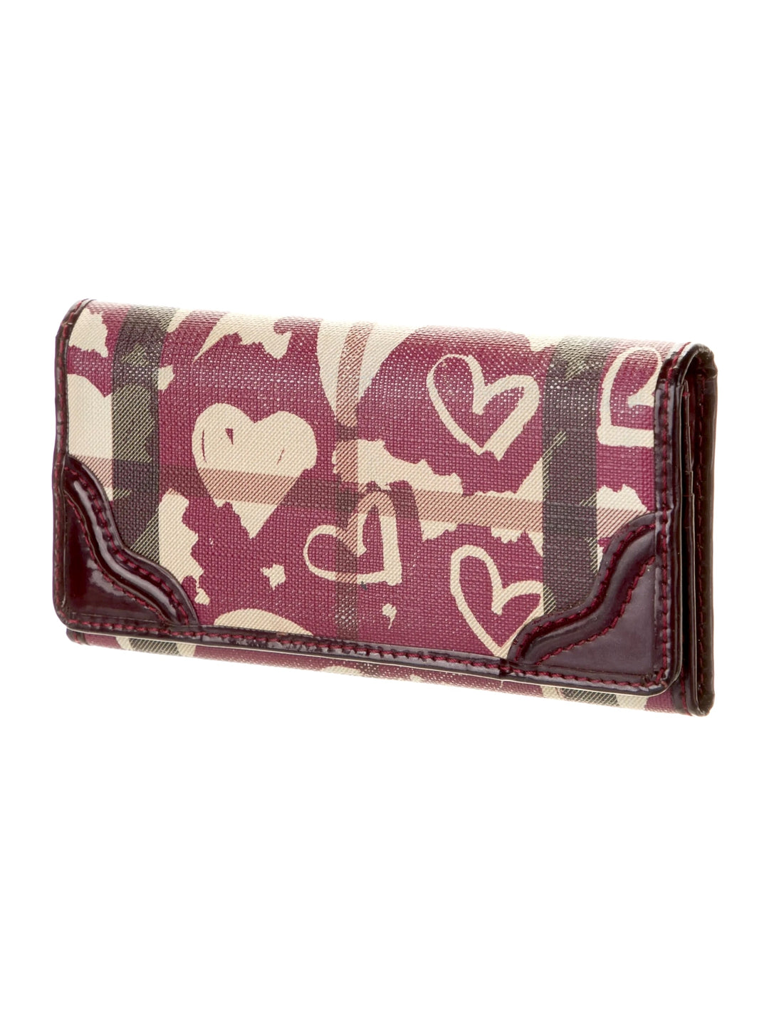 BURBERRY LIMITED EDITION PAINTED HEART NOVA CHECK CONTINENTAL WALLET