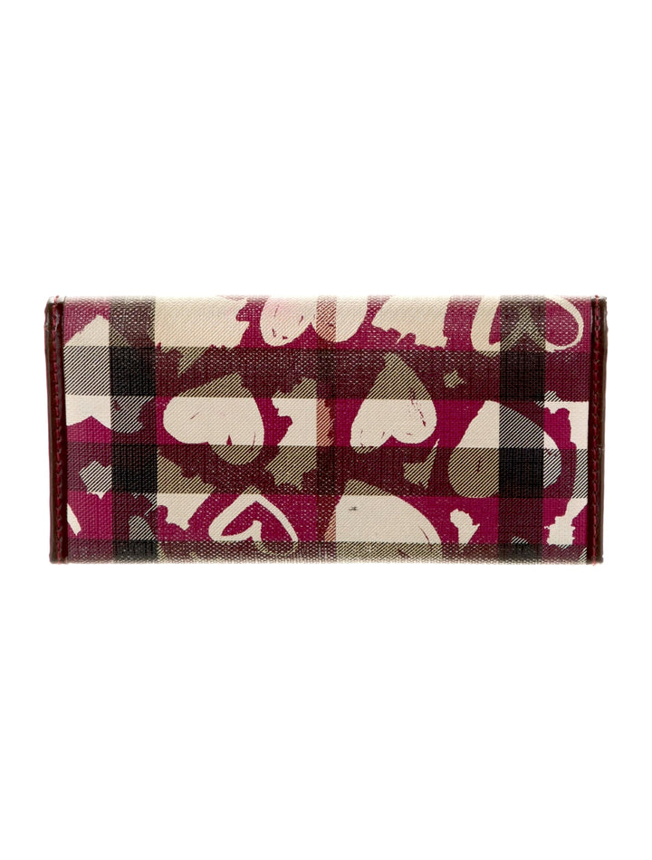 BURBERRY LIMITED EDITION PAINTED HEART NOVA CHECK CONTINENTAL WALLET