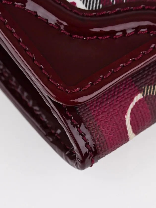 BURBERRY LIMITED EDITION PAINTED HEART NOVA CHECK CONTINENTAL WALLET