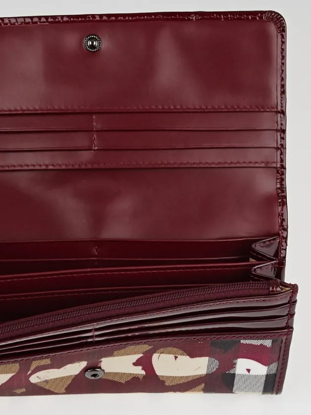 BURBERRY LIMITED EDITION PAINTED HEART NOVA CHECK CONTINENTAL WALLET
