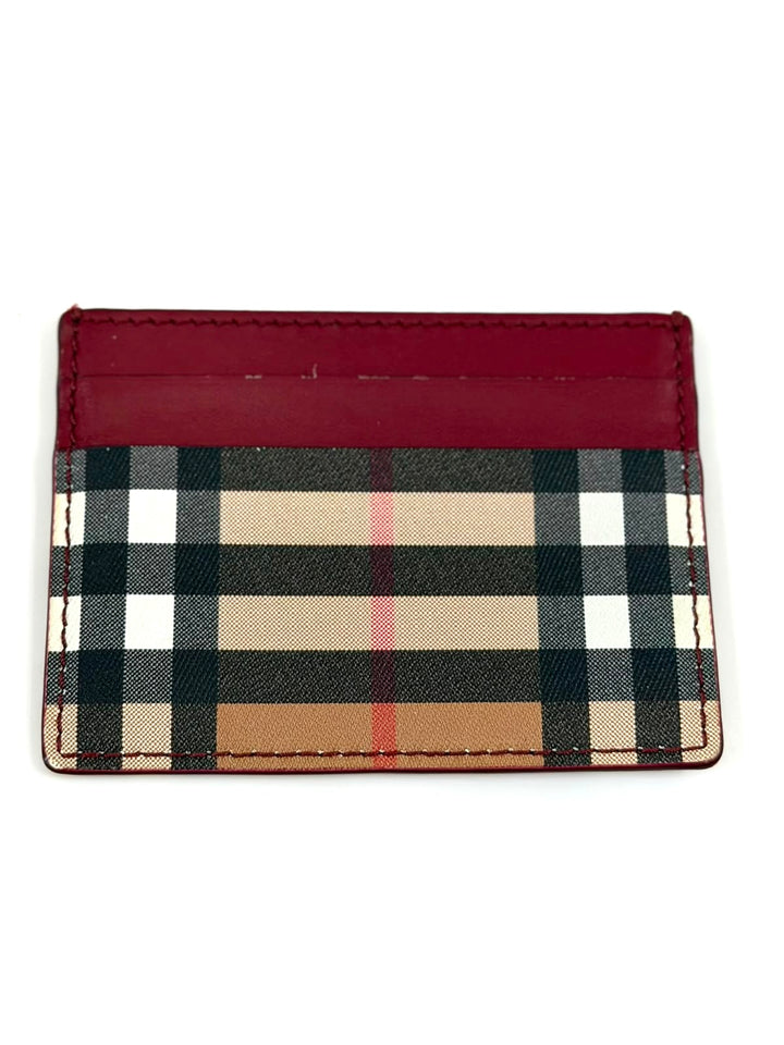 BURBERRY SANDON TARTAN CHECK CARD CASE