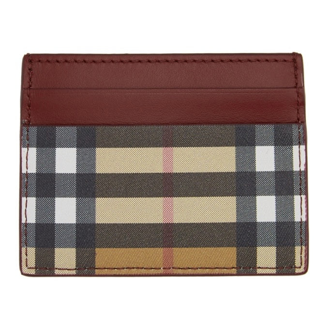 BURBERRY SANDON TARTAN CHECK CARD CASE