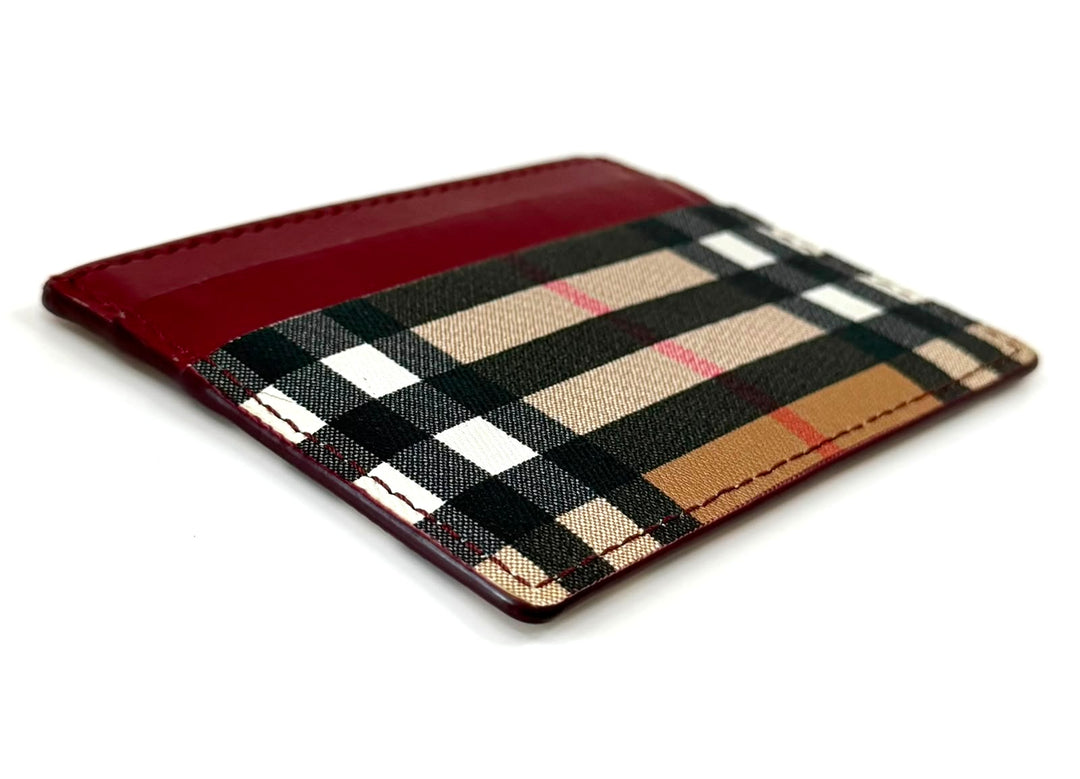 BURBERRY SANDON TARTAN CHECK CARD CASE
