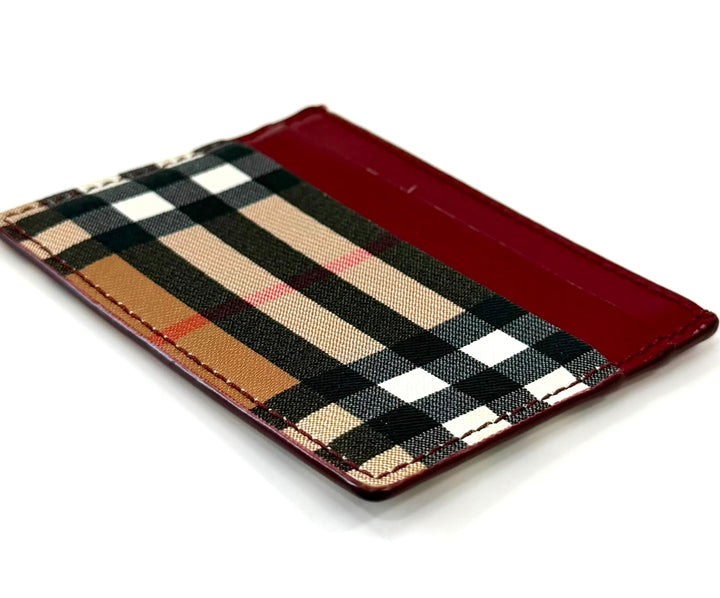 BURBERRY SANDON TARTAN CHECK CARD CASE