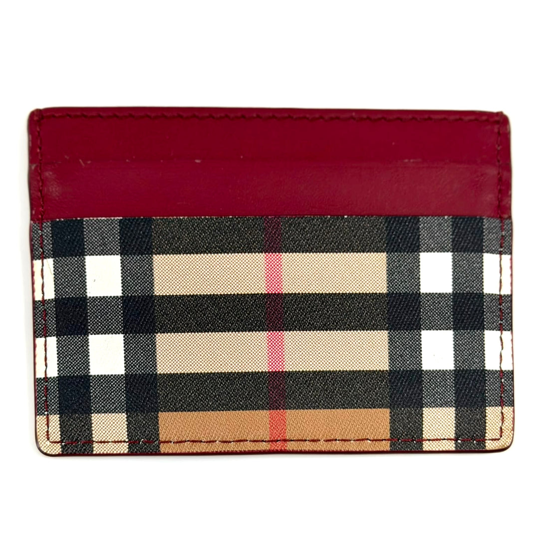 BURBERRY SANDON TARTAN CHECK CARD CASE