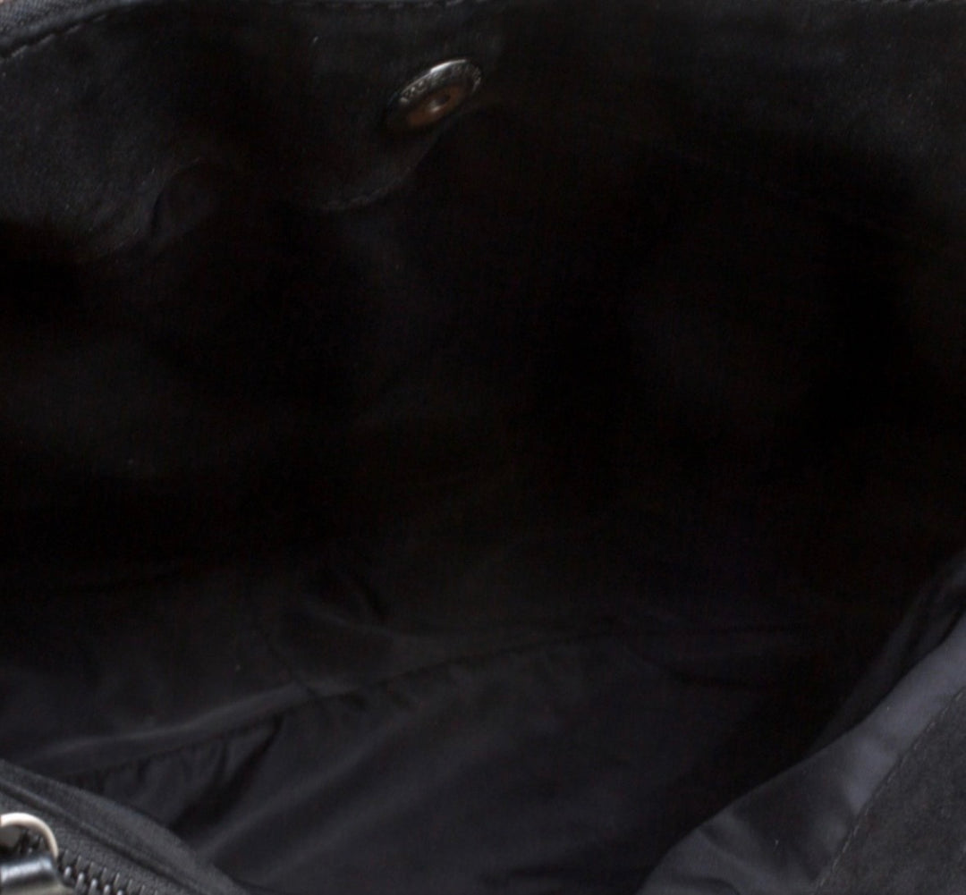 BURBERRY TONAL CHECK NYLON &amp; CALFSKIN LEATHER MED MASKELL HOBO BAG