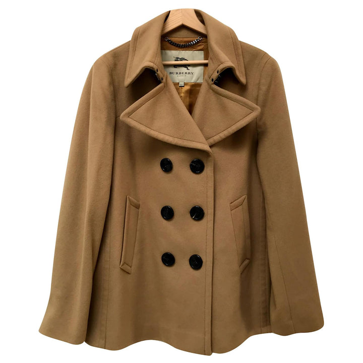 BURBERRY WOOL CASHMERE BLEND PEACOAT