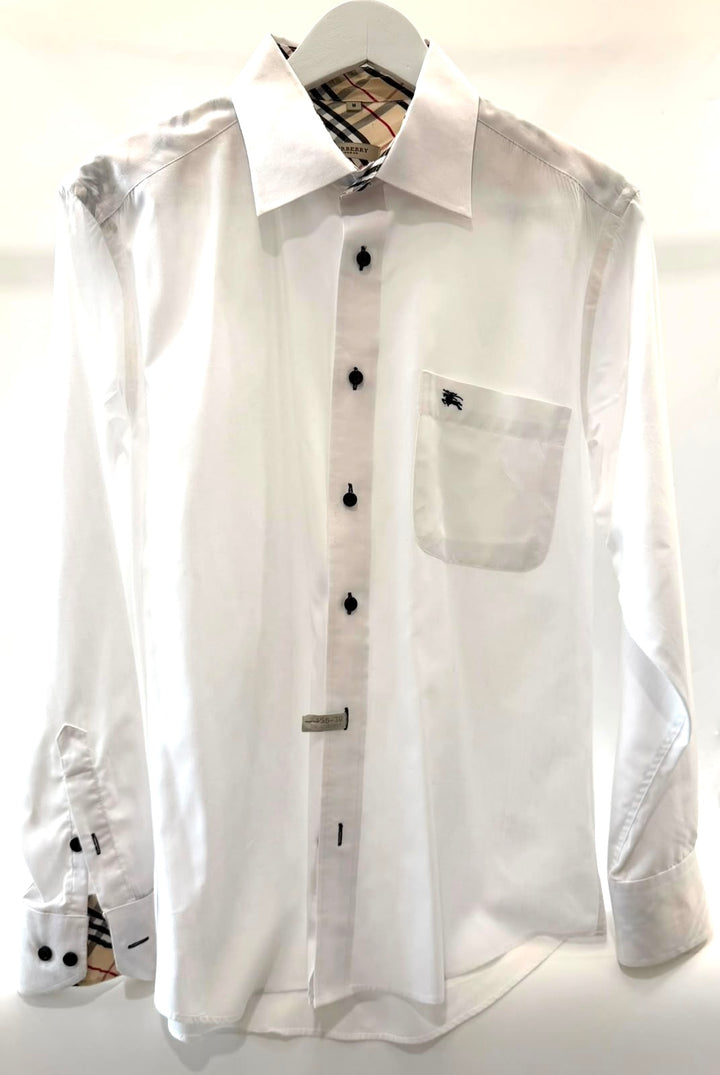 BURBERRY EKD LOGO CONTRAST BUTTONS MEN&