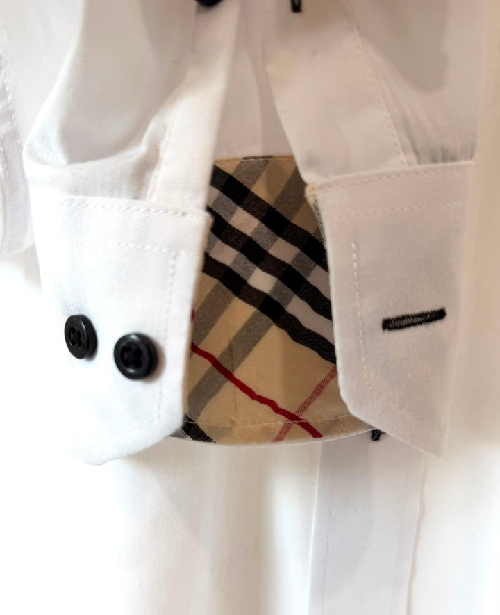BURBERRY EKD LOGO CONTRAST BUTTONS MEN&