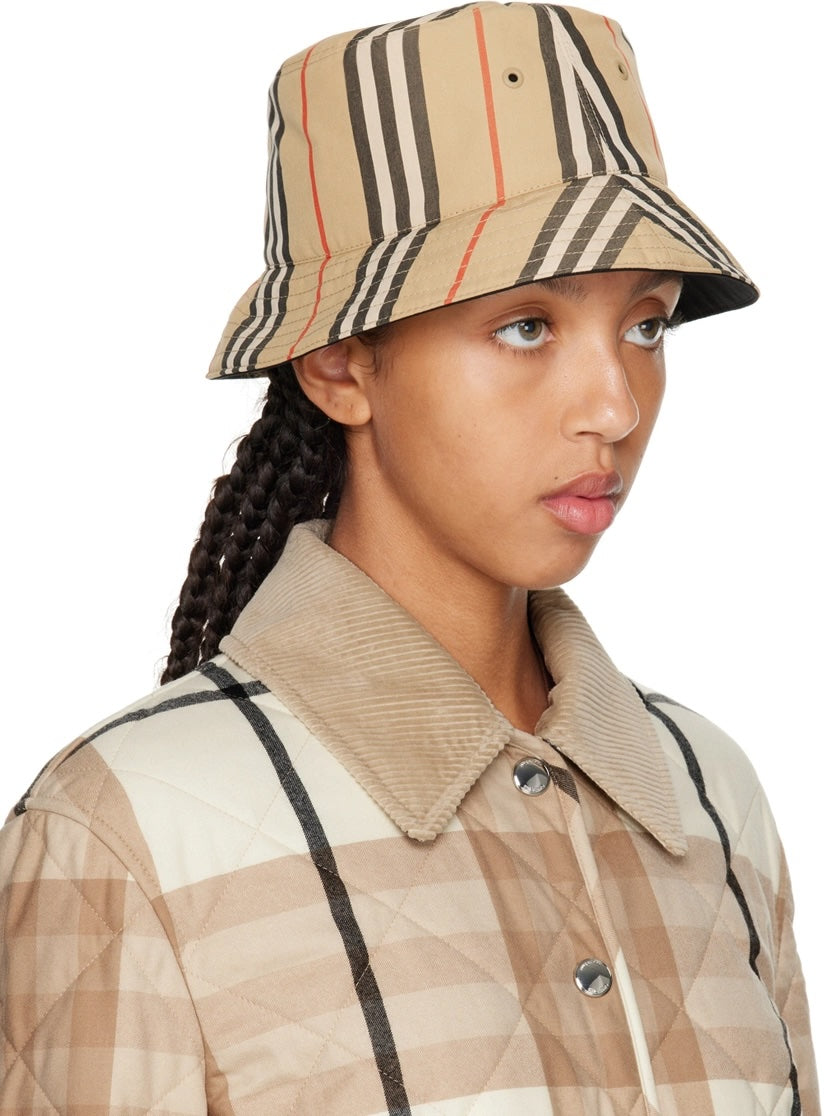 BURBERRY ICON STRIPE BUCKET HAT