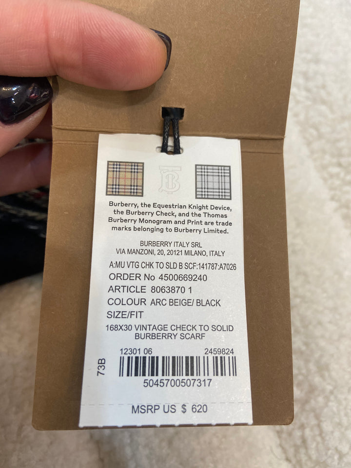 BURBERRY REVERSIBLE CHECK SCARF