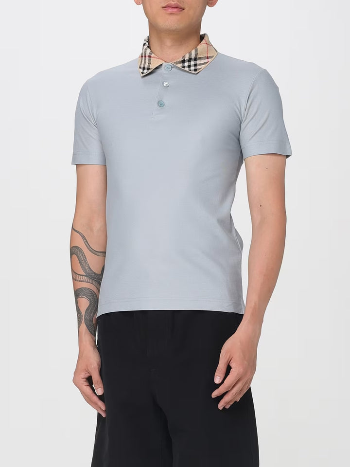 BURBERRY EVAN CHECK-COLLAR MEN&