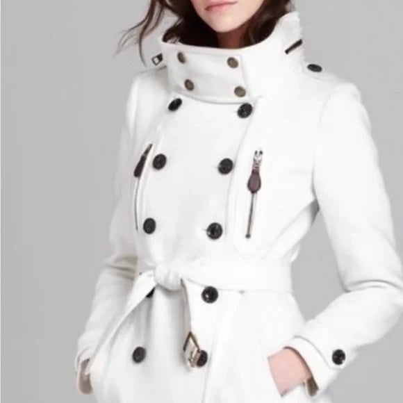 BURBERRY WILFORD DOUBLE BREASTED WOOL COAT