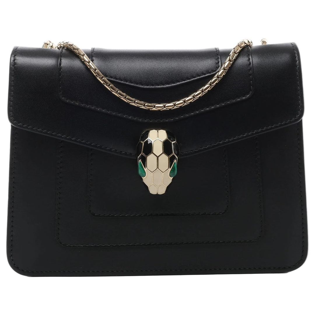 BVLGARI SERPENTI FOREVER CALFSKIN LEATHER CHAIN BAG