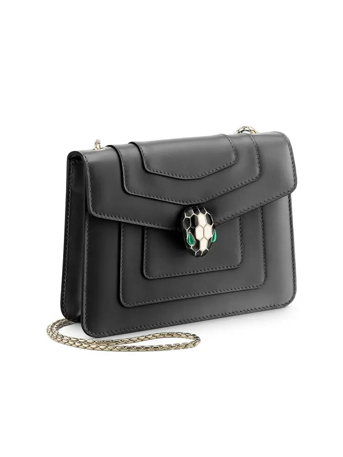 BVLGARI SERPENTI FOREVER CALFSKIN LEATHER CHAIN BAG