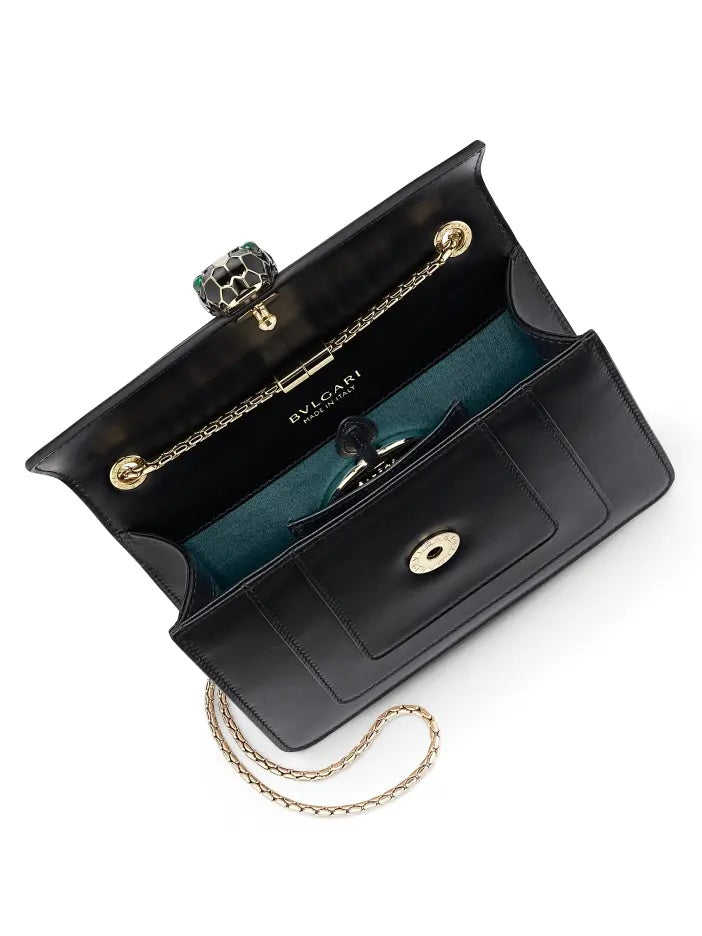 BVLGARI SERPENTI FOREVER CALFSKIN LEATHER CHAIN BAG