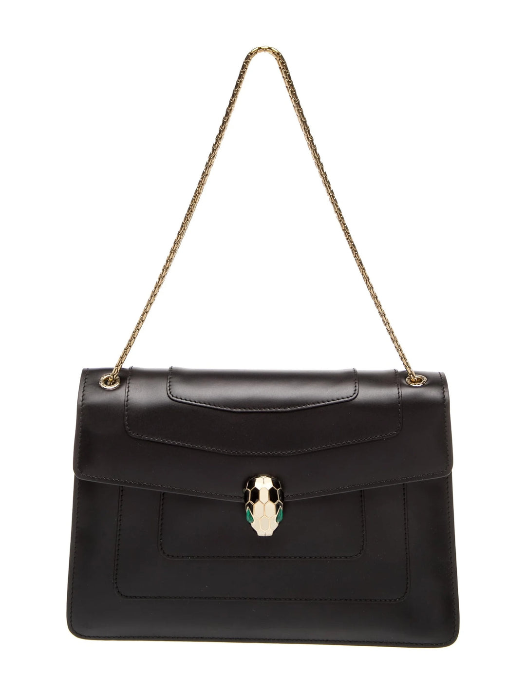 BVLGARI SERPENTI FOREVER CALFSKIN LEATHER CHAIN BAG