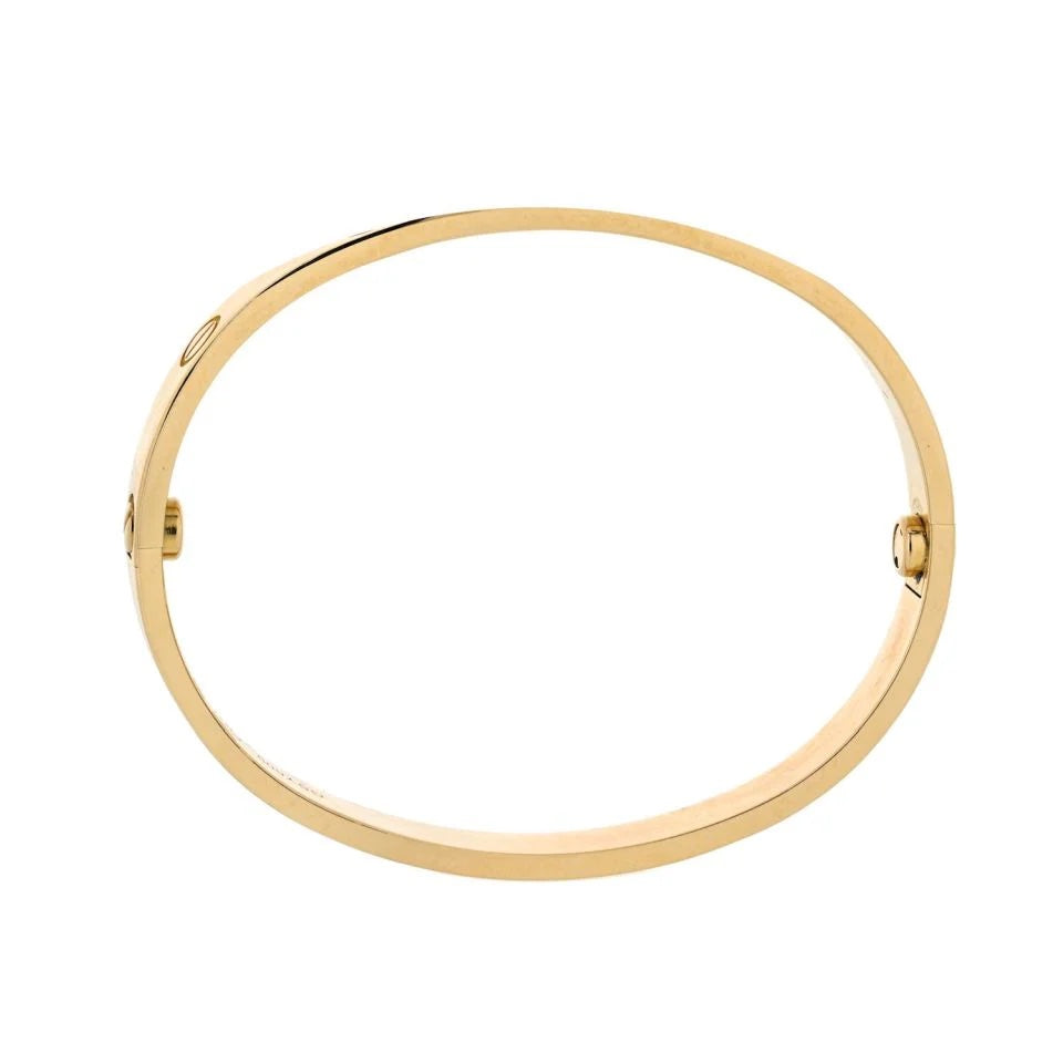 CARTIER 18K YELLOW GOLD LOVE BANGLE BRACELET