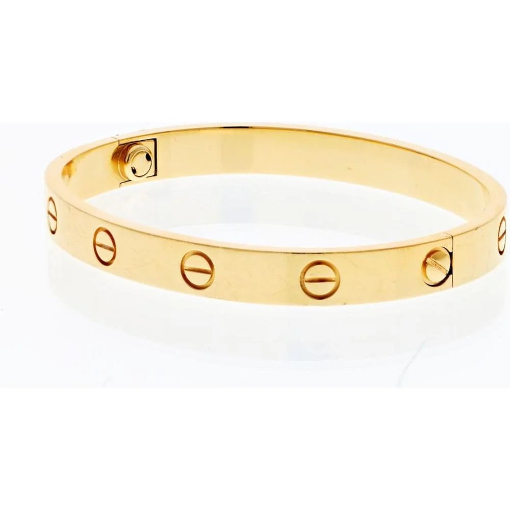 CARTIER 18K YELLOW GOLD LOVE BANGLE BRACELET
