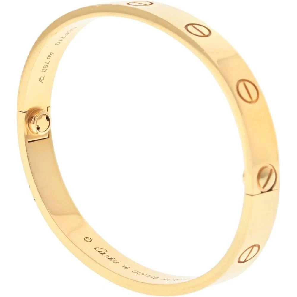 CARTIER 18K YELLOW GOLD LOVE BANGLE BRACELET