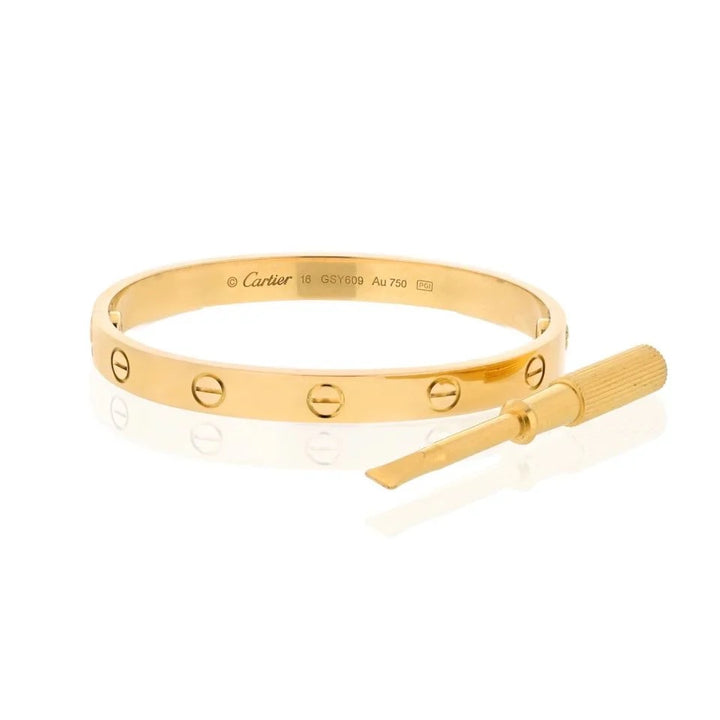 CARTIER 18K YELLOW GOLD LOVE BRACELET