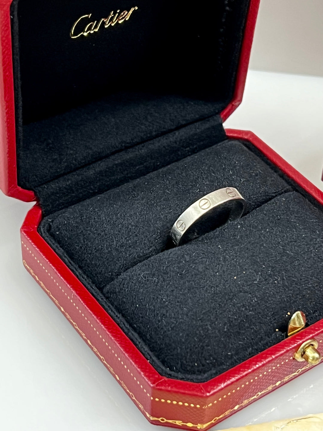 CARTIER 18K WHITE GOLD LOVE RING MINI