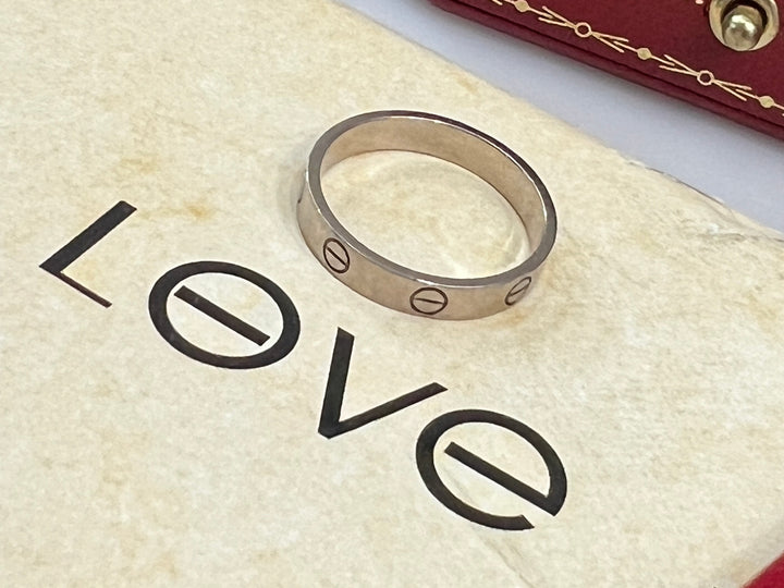 CARTIER 18K WHITE GOLD LOVE RING MINI