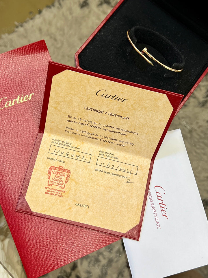 CARTIER JUSTE UN CLOU 18K GOLD BRACELET