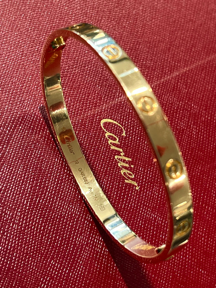 CARTIER 18K YELLOW GOLD LOVE BRACELET